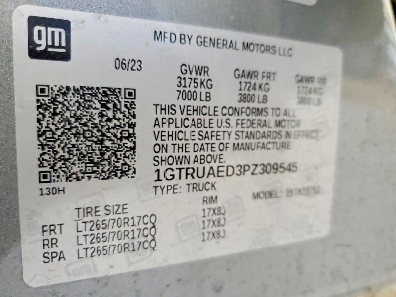 53290886 :رقم المزاد ، 1GTRUAED3PZ309545 vin ، 2023 Gmc Sierra مزاد بيع