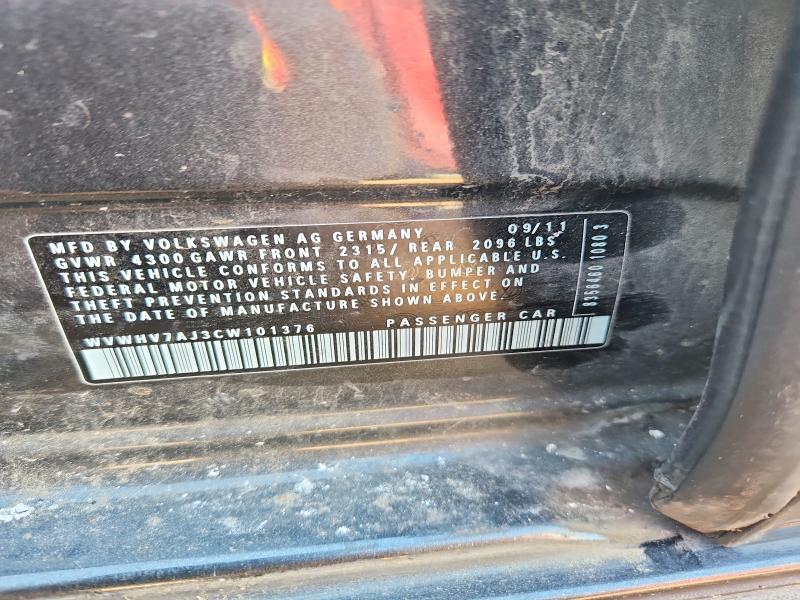 52519546 :رقم المزاد ، WVWHV7AJ3CW101376 vin ، 2012 Volkswagen Gti مزاد بيع