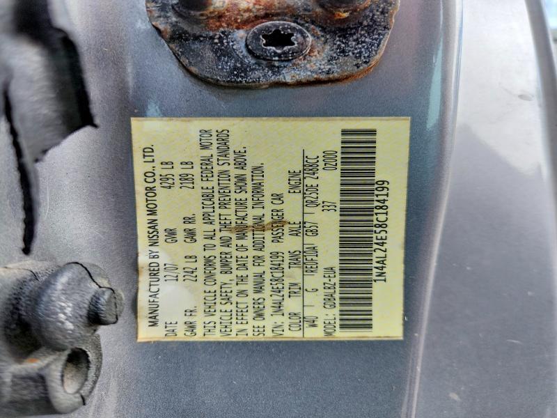 Продажа на аукционе авто 2008 Nissan Altima, vin: 1N4AL24E58C184199, номер лота: 54028406