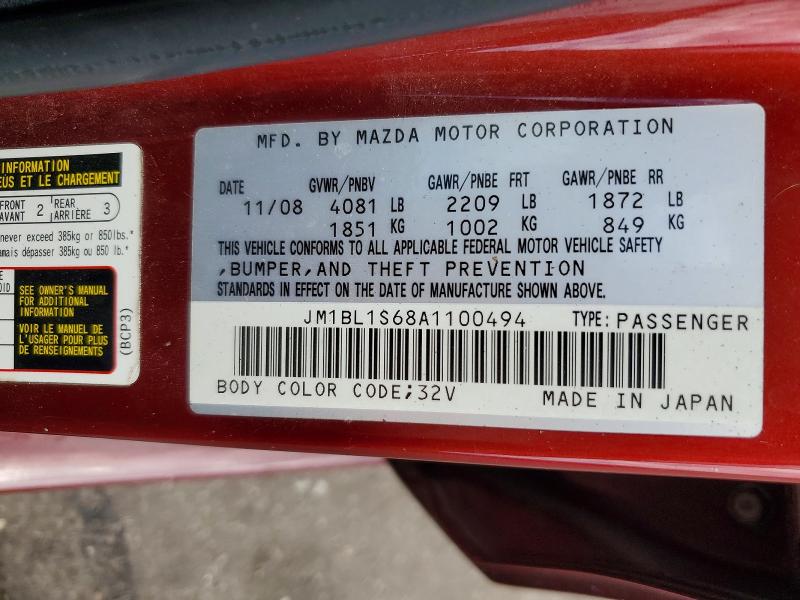 Aukcja sprzedaży 2010 Mazda 3, vin: JM1BL1S68A1100494, numer aukcji: 53638316