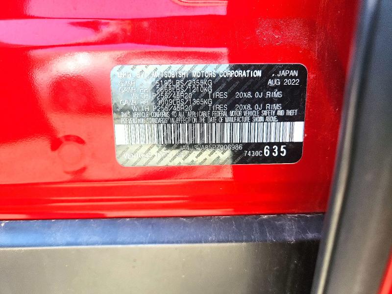 Продажа на аукционе авто 2023 Mitsubishi Outlander, vin: JA4J3VA85PZ006986, номер лота: 52175926