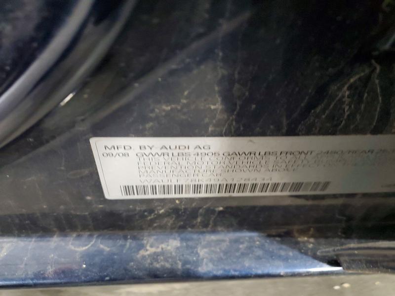 55310826 :رقم المزاد ، WAULF78K49A128434 vin ، 2009 Audi A4 مزاد بيع