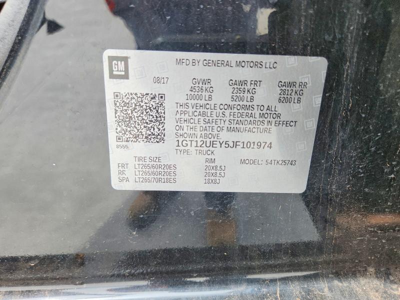 51858276 :رقم المزاد ، 1GT12UEY5JF101974 vin ، 2018 Gmc Sierra مزاد بيع