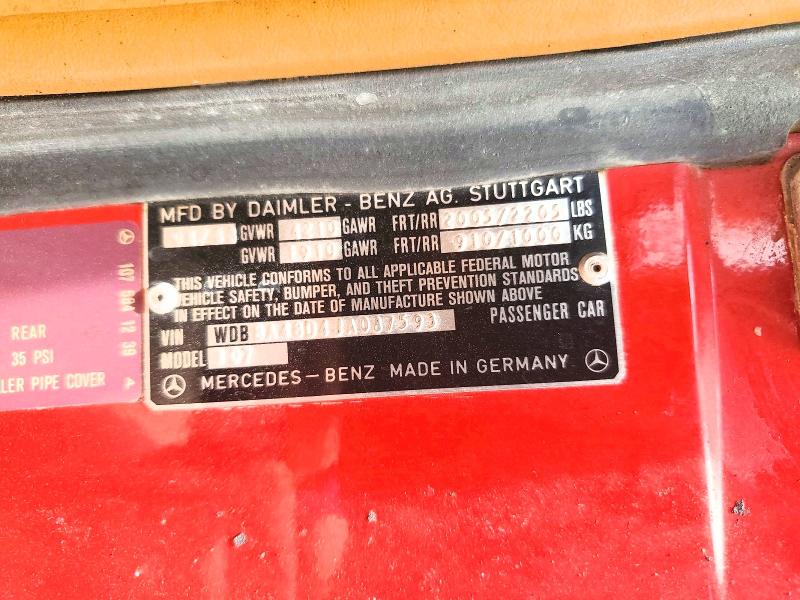 Продаж на аукціоні авто 1988 Mercedes-benz 560, vin: WDBBA48D4JA087593, номер лоту: 54806716