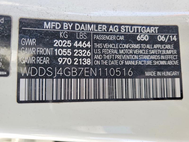 Aukcja sprzedaży 2014 Mercedes-benz Cla, vin: WDDSJ4GB7EN110516, numer aukcji: 51430496