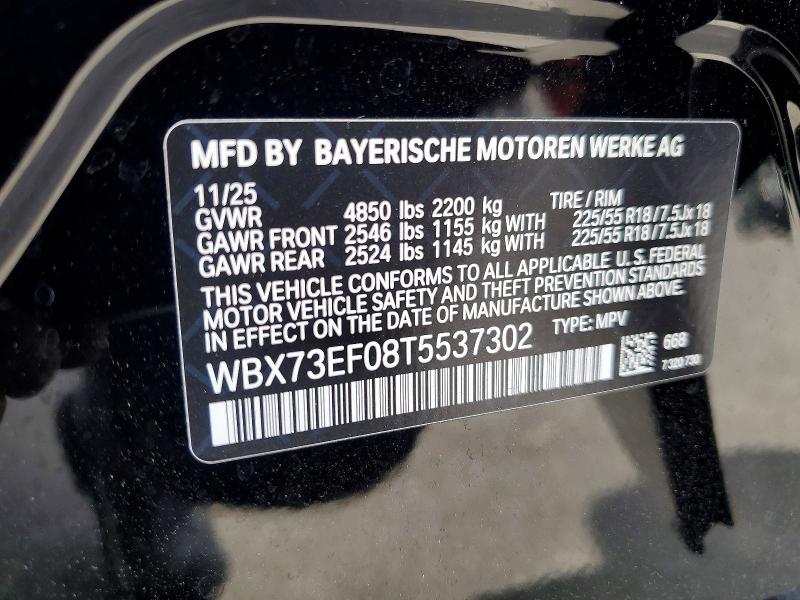 Продаж на аукціоні авто 2026 Bmw X1, vin: WBX73EF08T5537302, номер лоту: 52207656