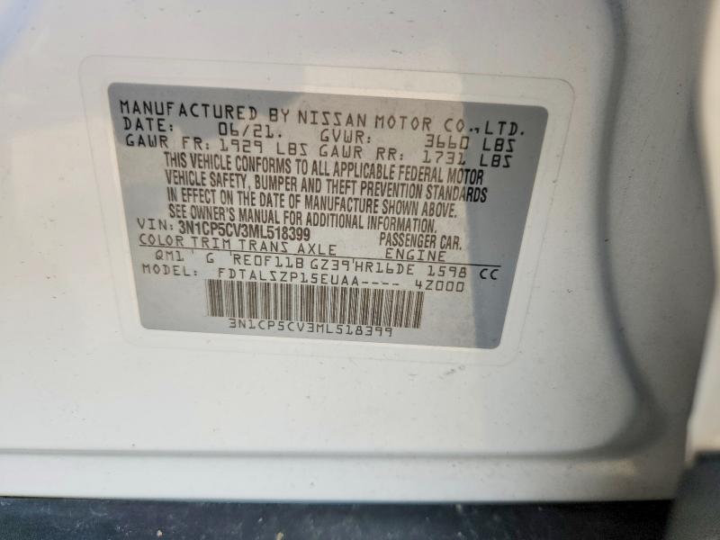 Продажа на аукционе авто 2021 Nissan Kicks, vin: 3N1CP5CV3ML518399, номер лота: 54182866