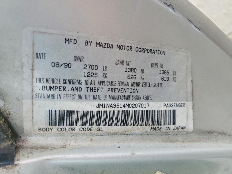 Продаж на аукціоні авто 1991 Mazda Mx-5 Miata, vin: JM1NA3514M0207017, номер лоту: 54165916