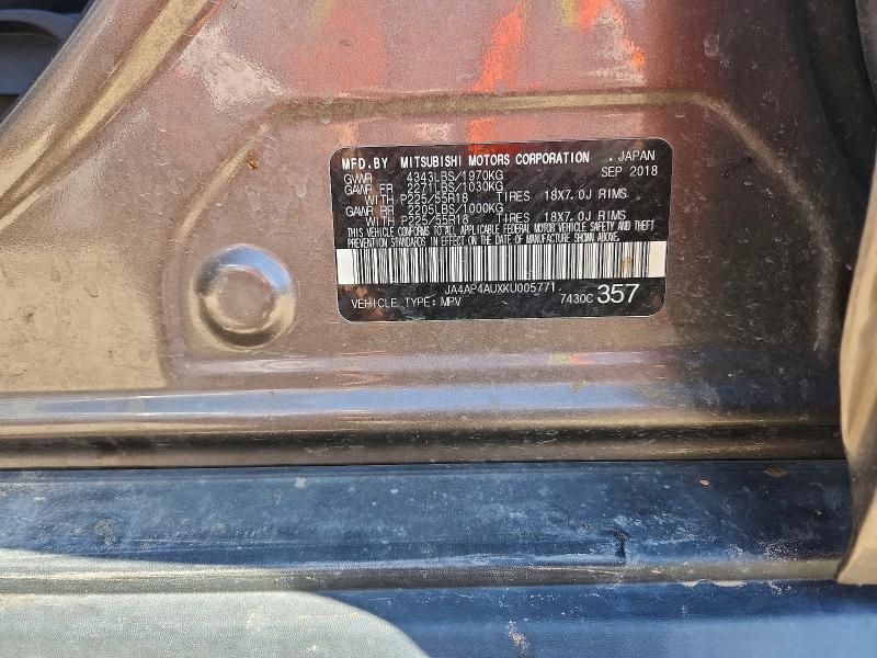 Aukcja sprzedaży 2019 Mitsubishi Outlander Sport, vin: JA4AP4AUXKU005771, numer aukcji: 53390236