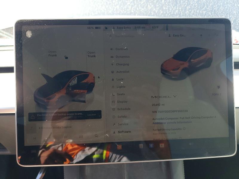 2023 Tesla Model Y მანქანა იყიდება აუქციონზე, vin: 7SAYGDED6PF956339, აუქციონის ნომერი: 51895326
