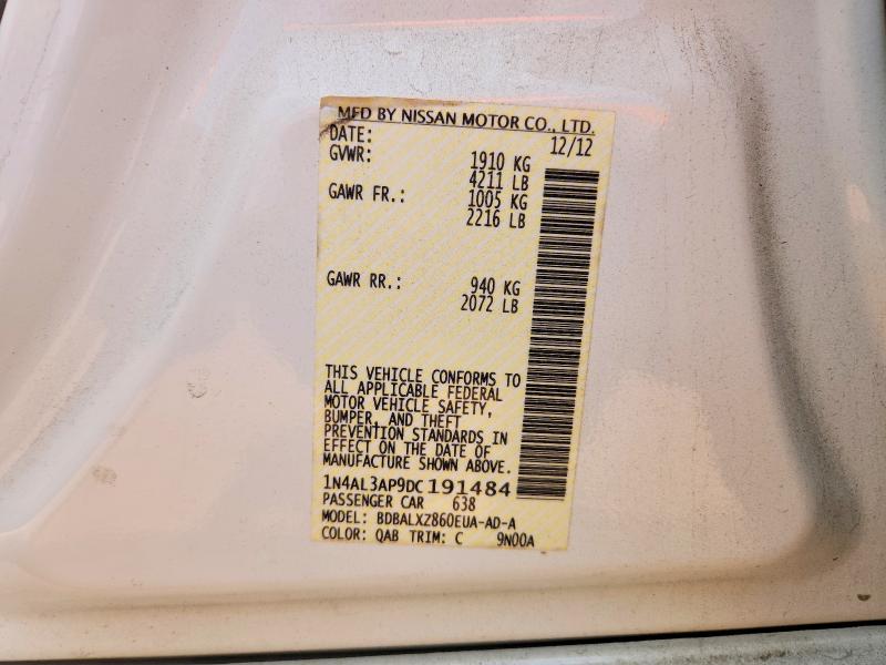 52201026 :رقم المزاد ، 1N4AL3AP9DC191484 vin ، 2013 Nissan Altima مزاد بيع