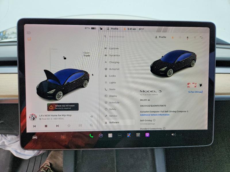 76612145 :رقم المزاد ، 5YJ3E1EA0MF070675 vin ، 2021 Tesla Model 3 مزاد بيع