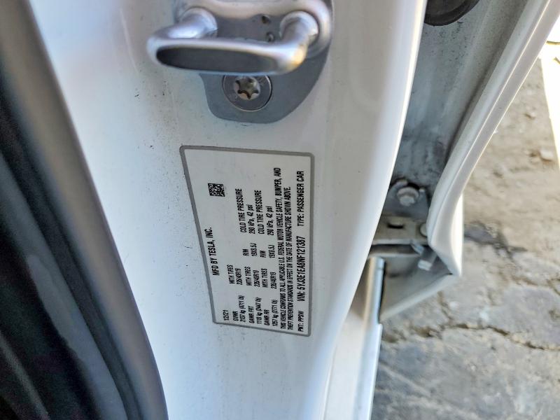 2022 Tesla Model 3 მანქანა იყიდება აუქციონზე, vin: 5YJ3E1EA8NF121387, აუქციონის ნომერი: 54013366