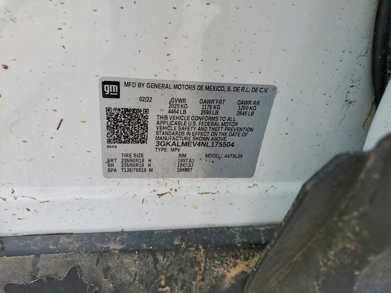 52381106 :رقم المزاد ، 3GKALMEV4NL175504 vin ، 2022 Gmc Terrain مزاد بيع