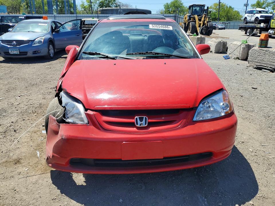 2001 Honda Civic მანქანა იყიდება აუქციონზე, vin: 1HGEM21921L123884, აუქციონის ნომერი: 53654686