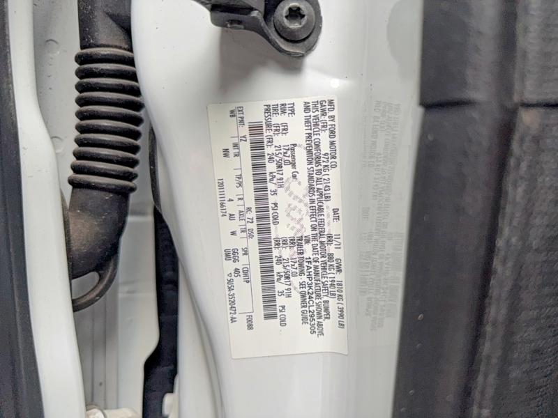 2012 Ford Focus მანქანა იყიდება აუქციონზე, vin: 1FAHP3K24CL295305, აუქციონის ნომერი: 54279166