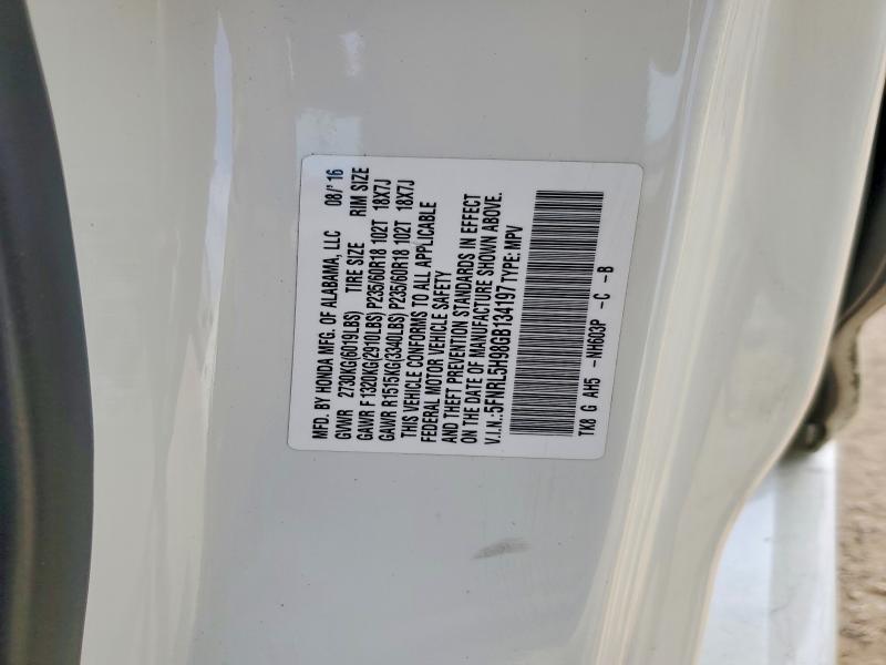 Aukcja sprzedaży 2016 Honda Odyssey, vin: 5FNRL5H98GB134197, numer aukcji: 53109186