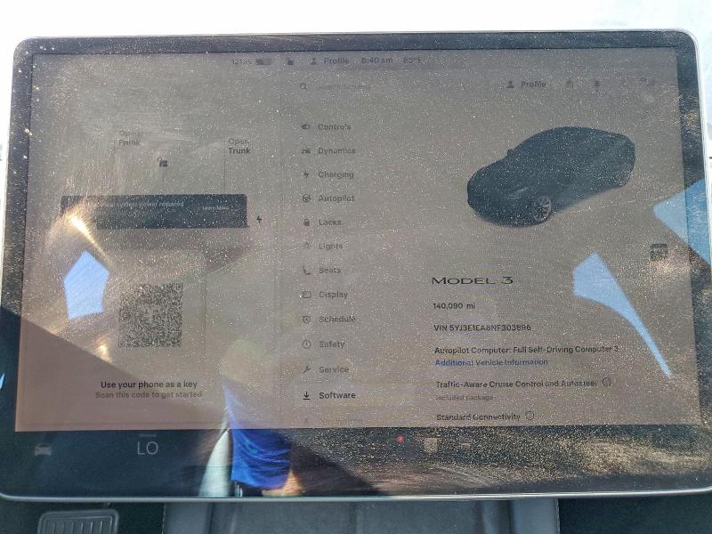 Aukcja sprzedaży 2022 Tesla Model 3, vin: 5YJ3E1EA8NF303896, numer aukcji: 54796646