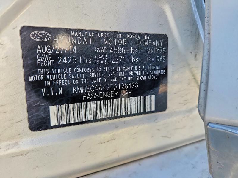 Продажа на аукционе авто 2015 Hyundai Sonata Hybrid, vin: KMHEC4A42FA128423, номер лота: 54273996
