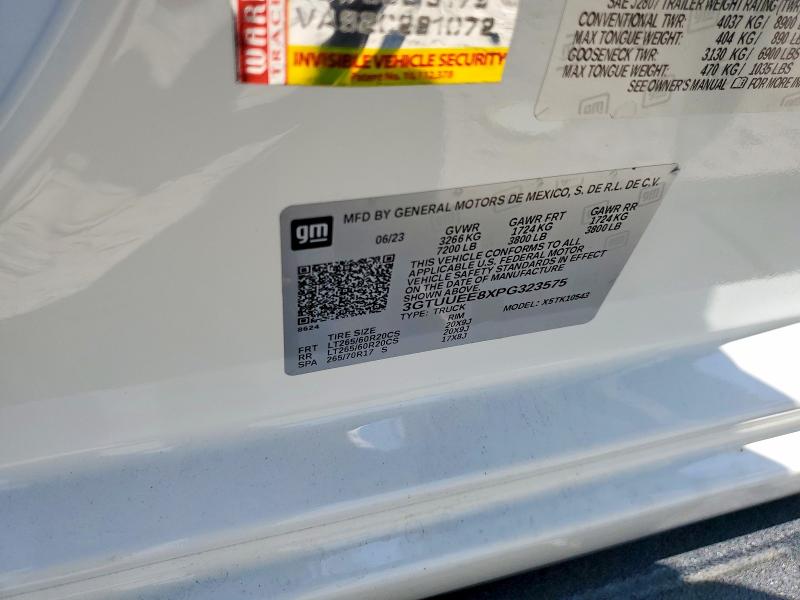 Aukcja sprzedaży 2023 Gmc Sierra, vin: 3GTUUEE8XPG323575, numer aukcji: 53989096