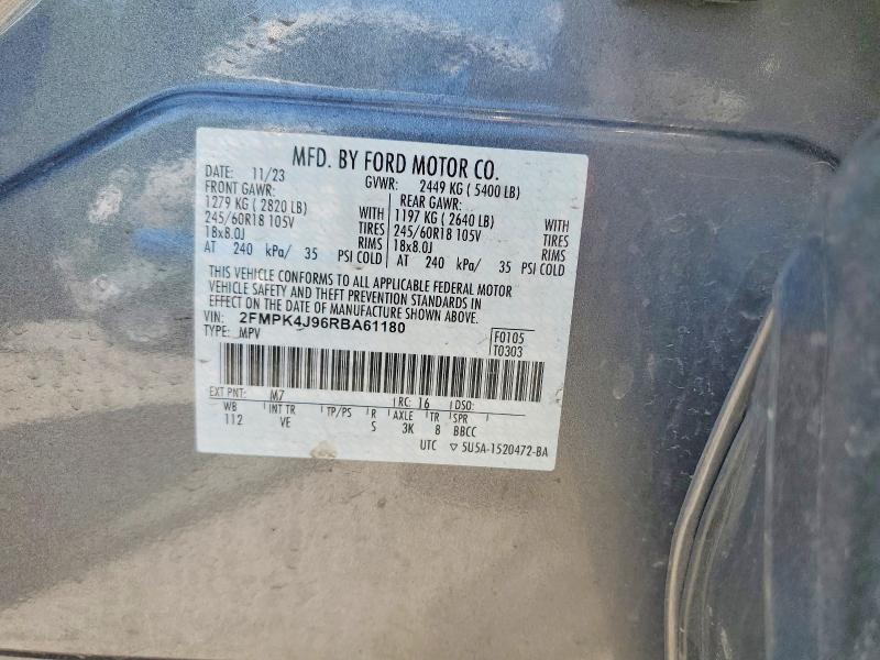 Продаж на аукціоні авто 2024 Ford Edge, vin: 2FMPK4J96RBA61180, номер лоту: 54139086