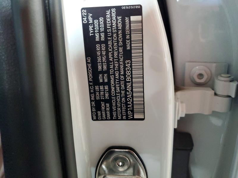 Продаж на аукціоні авто 2022 Porsche Macan, vin: WP1AA2A54NLB08343, номер лоту: 51528886