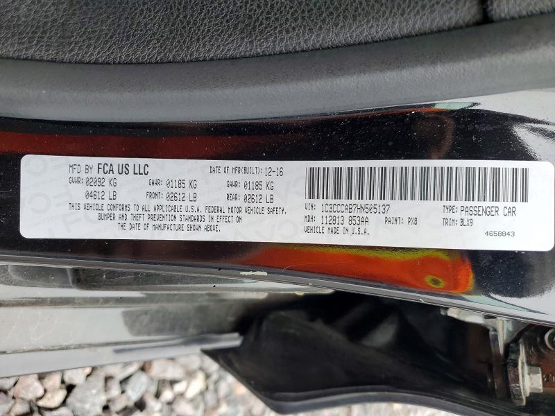 Продаж на аукціоні авто 2017 Chrysler 200, vin: 1C3CCCAB7HN505137, номер лоту: 54304366