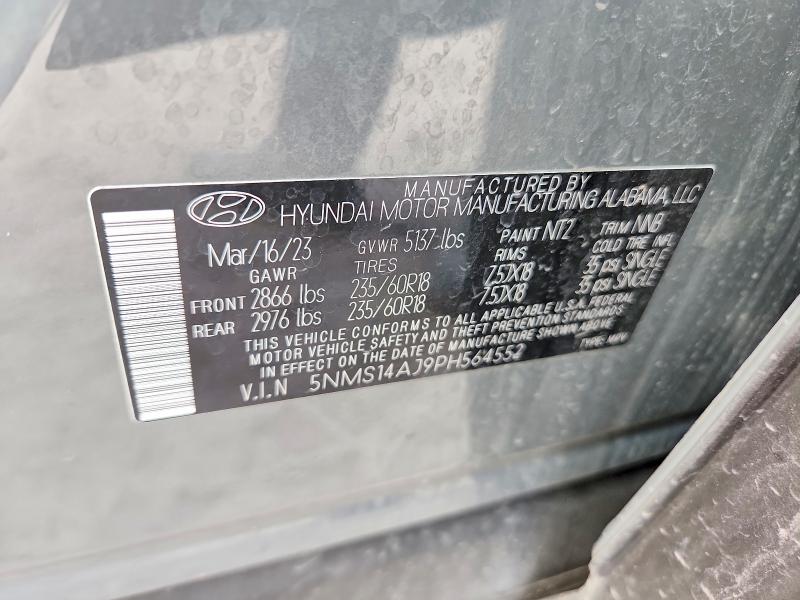 54731746 :رقم المزاد ، 5NMS14AJ9PH564552 vin ، 2023 Hyundai Santa Fe مزاد بيع