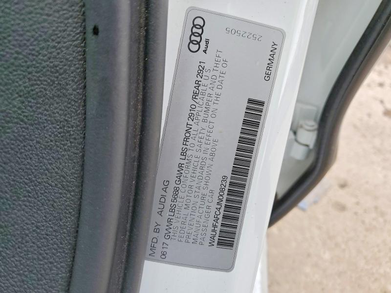 2018 Audi S6 მანქანა იყიდება აუქციონზე, vin: WAUHFAFC4JN008239, აუქციონის ნომერი: 52482766