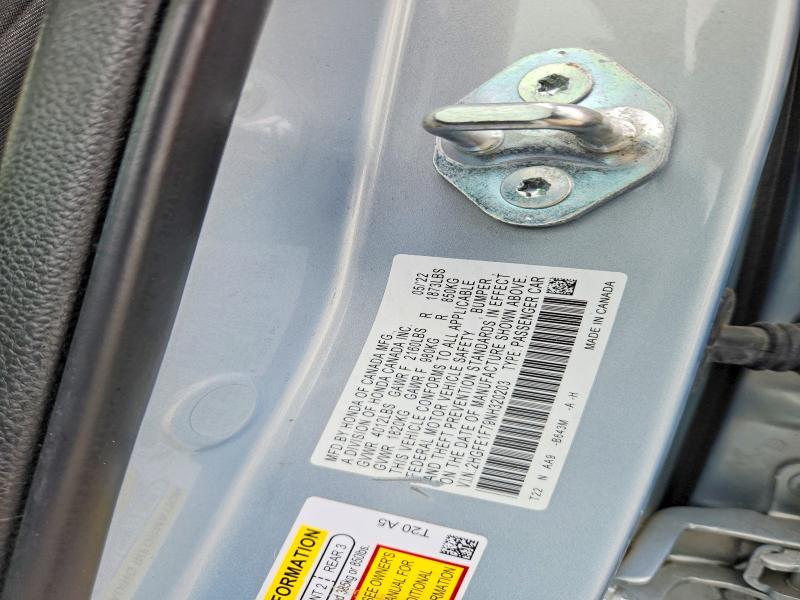 Aukcja sprzedaży 2022 Honda Civic, vin: 2HGFE1F79NH320203, numer aukcji: 54896246