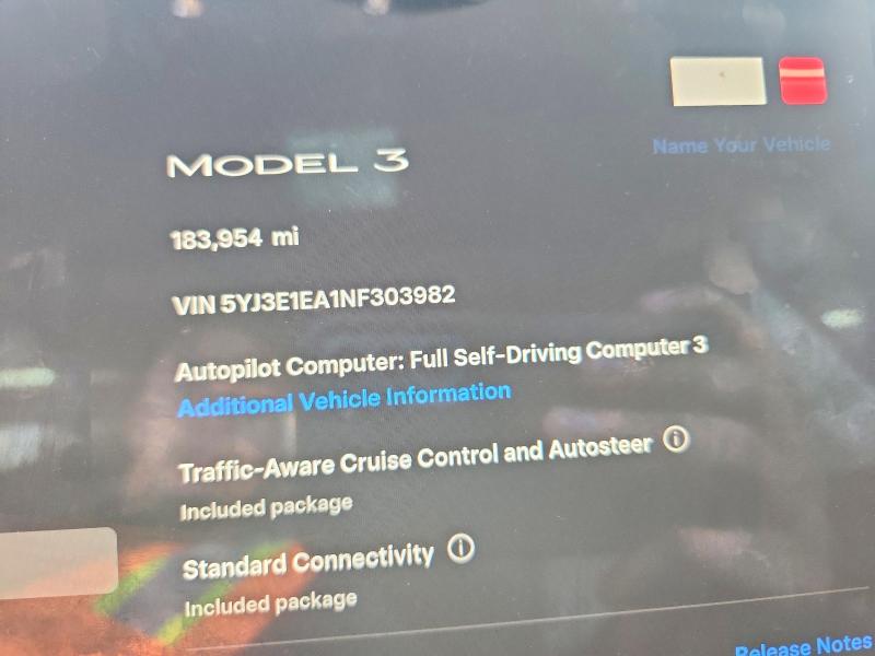 Продажа на аукционе авто 2022 Tesla Model 3, vin: 5YJ3E1EA1NF303982, номер лота: 55387596