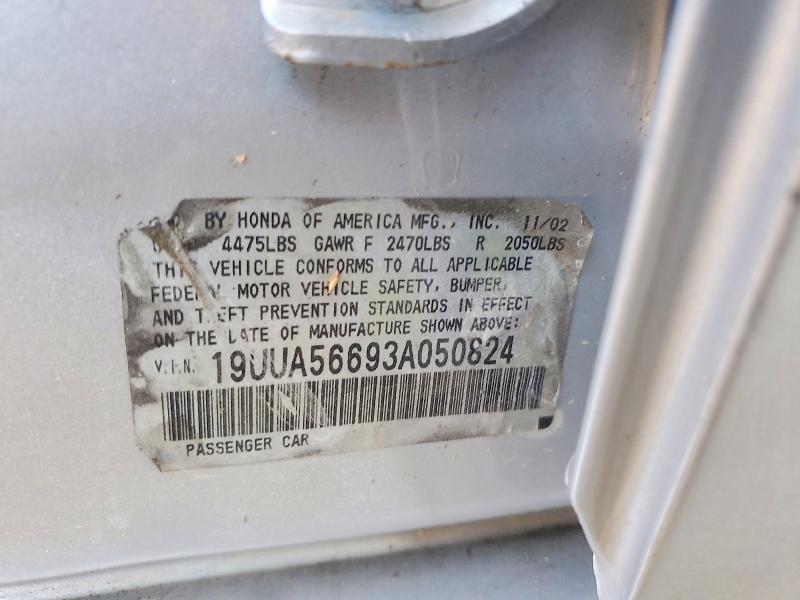 Aukcja sprzedaży 2003 Acura Tl Base 4d Sedan, vin: 19UUA56693A050824, numer aukcji: 54553386