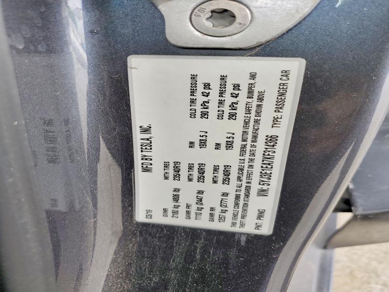 Продажа на аукционе авто 2019 Tesla Model 3, vin: 5YJ3E1EA7KF314366, номер лота: 51956056