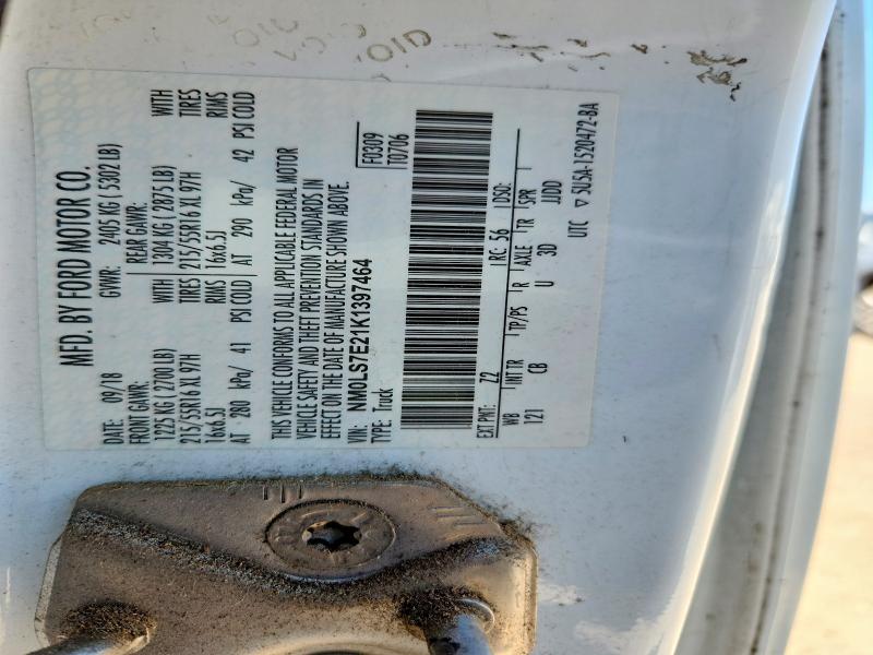 53775986 :رقم المزاد ، NM0LS7E21K1397464 vin ، 2019 Ford Transit Connect مزاد بيع