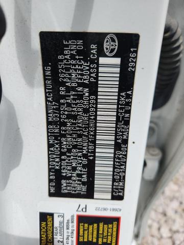 Aukcja sprzedaży 2017 Toyota Camry, vin: 4T1BF1FK6HU409299, numer aukcji: 54104396