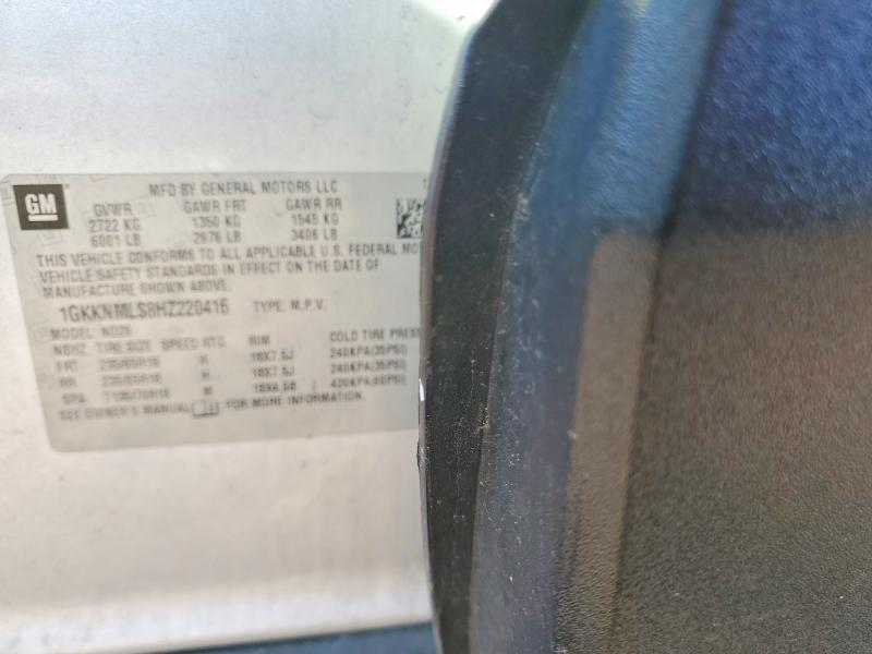 50998626 :رقم المزاد ، 1GKKNMLS8HZ220416 vin ، 2017 Gmc Acadia مزاد بيع