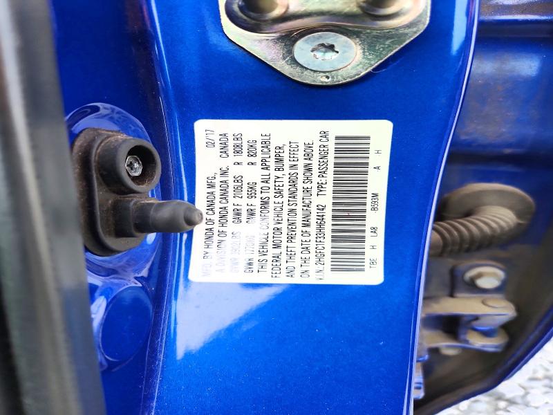 Продажа на аукционе авто 2017 Honda Civic, vin: 2HGFC1F33HH644142, номер лота: 51834606