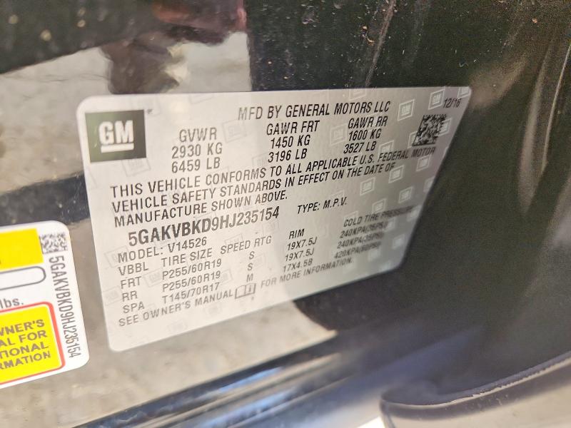 Продаж на аукціоні авто 2017 Buick Enclave, vin: 5GAKVBKD9HJ235154, номер лоту: 53621636