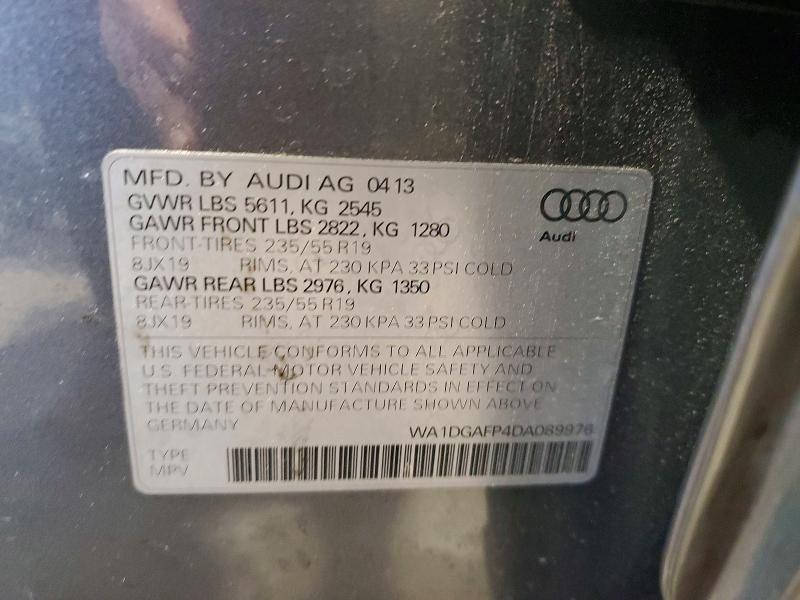 Продаж на аукціоні авто 2013 Audi Q5, vin: WA1DGAFP4DA089976, номер лоту: 54019276