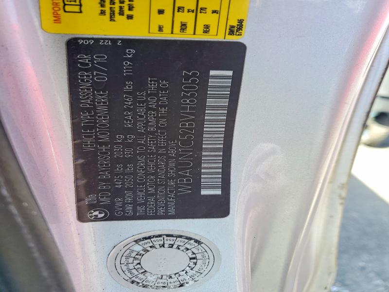 Продажа на аукционе авто 2011 Bmw 128, vin: WBAUN1C52BVH83053, номер лота: 51596896