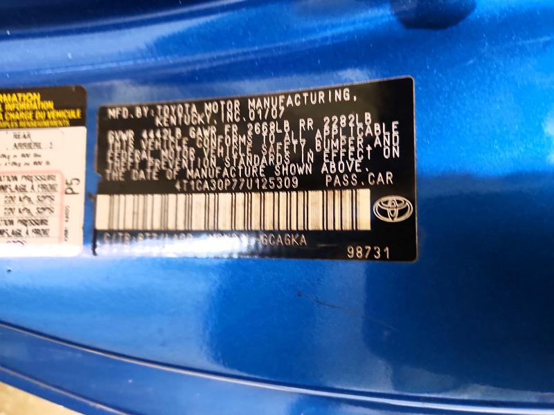 Продаж на аукціоні авто 2007 Toyota Camry Solara, vin: 4T1CA30P77U125309, номер лоту: 53718816