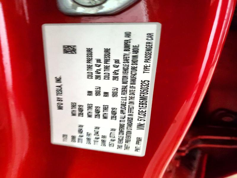 54423126 :رقم المزاد ، 5YJ3E1EB5MF850325 vin ، 2021 Tesla Model 3 مزاد بيع