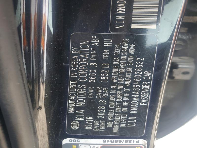 53843726 :رقم المزاد ، KNADM4A36H6026632 vin ، 2017 Kia Rio مزاد بيع