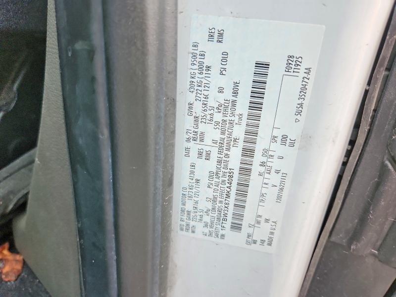 Продажа на аукционе авто 2021 Ford Transit, vin: 1FTBW3X87MKA40851, номер лота: 51169606