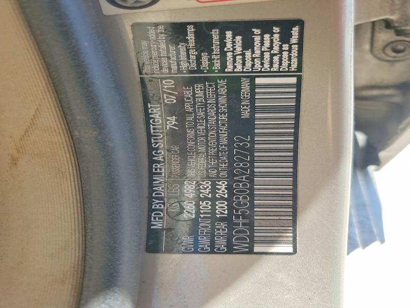 Aukcja sprzedaży 2011 Mercedes-benz E, vin: WDDHF5GB0BA282732, numer aukcji: 53816996