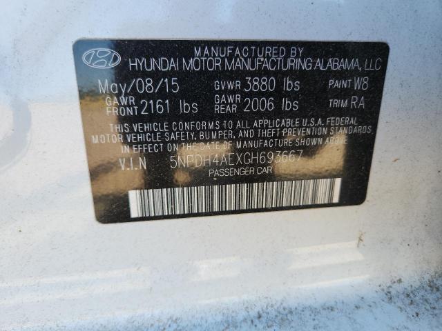 54125136 :رقم المزاد ، 5NPDH4AEXGH693667 vin ، 2016 Hyundai Elantra مزاد بيع