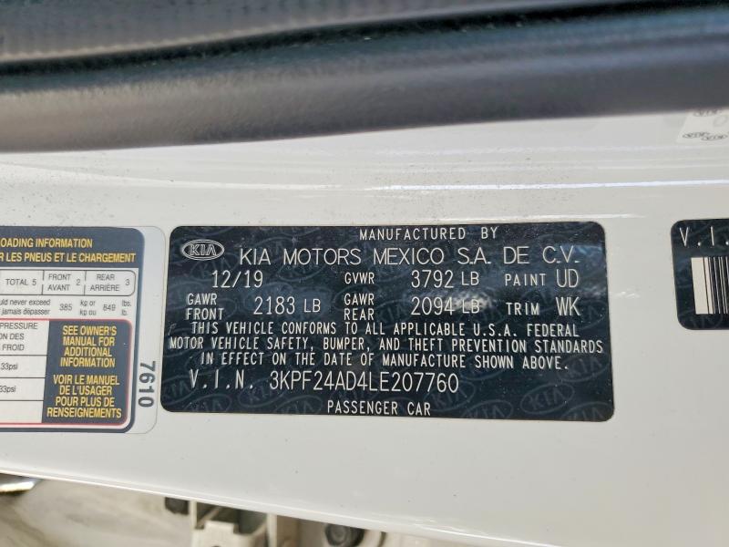 Продажа на аукционе авто 2020 Kia Forte, vin: 3KPF24AD4LE207760, номер лота: 51372776