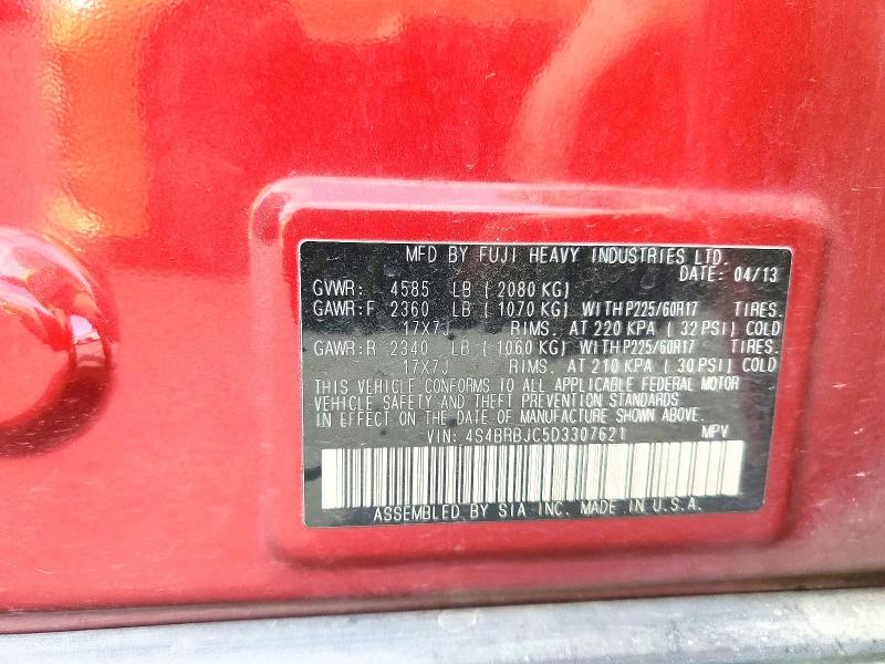 Продаж на аукціоні авто 2013 Subaru Outback, vin: 4S4BRBJC5D3307621, номер лоту: 53915276