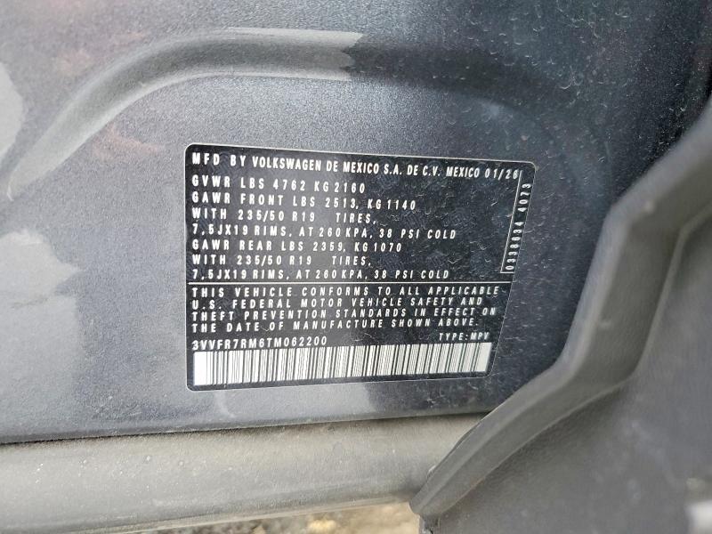 2026 Volkswagen Tiguan მანქანა იყიდება აუქციონზე, vin: 3VVFR7RM6TM062200, აუქციონის ნომერი: 55435416