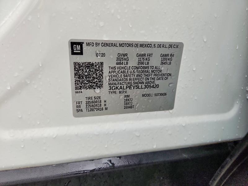 Aukcja sprzedaży 2020 Gmc Terrain, vin: 3GKALPEV5LL305420, numer aukcji: 54469256